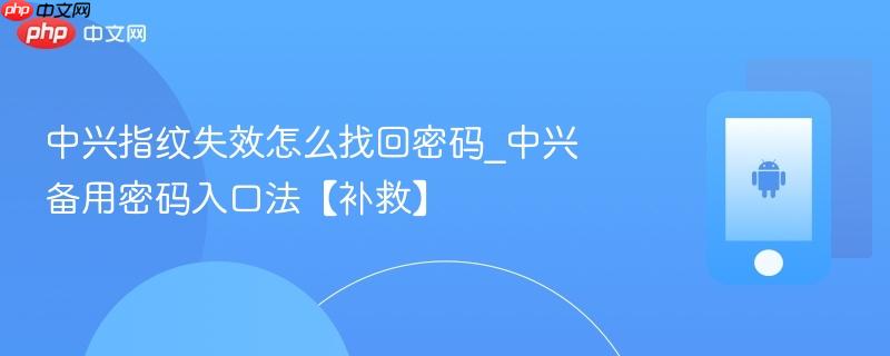 中兴指纹失效怎么找回密码_中兴备用密码入口法【补救】
