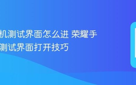 荣耀手机测试界面怎么进 荣耀手机隐藏测试界面打开技巧