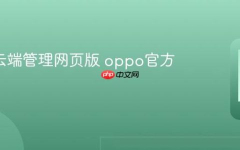 oppo云端管理网页版 oppo官方云服务