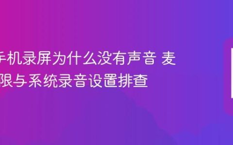 oppo手机录屏为什么没有声音 麦克风权限与系统录音设置排查