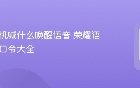 荣耀手机喊什么唤醒语音 荣耀语音助手口令大全
