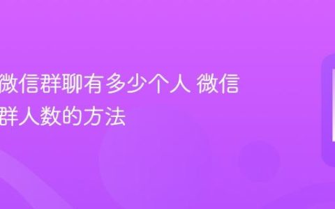 怎么看微信群聊有多少个人 微信里查看群人数的方法