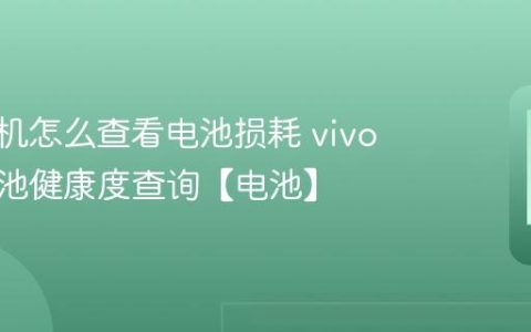 vivo手机怎么查看电池损耗 vivo手机电池健康度查询【电池】