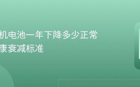 苹果手机电池一年下降多少正常 电池健康衰减标准