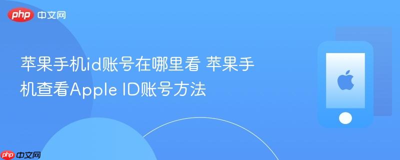苹果手机id账号在哪里看 苹果手机查看apple id账号方法