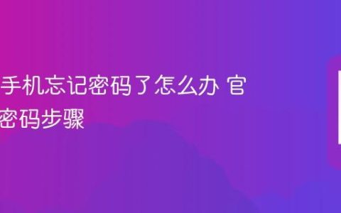 OPPO手机忘记密码了怎么办 官方找回密码步骤