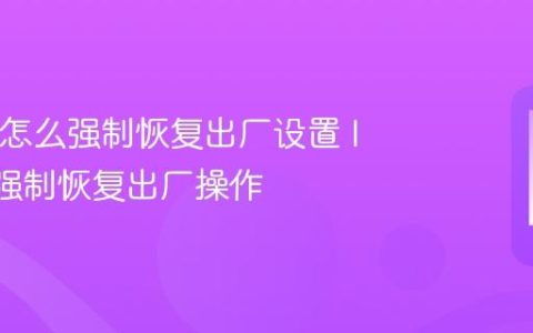 IQOO怎么强制恢复出厂设置 IQOO强制恢复出厂操作