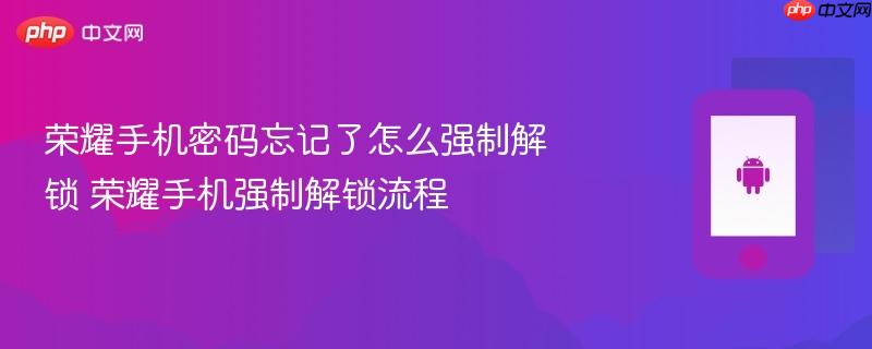 荣耀手机密码忘记了怎么强制解锁 荣耀手机强制解锁流程