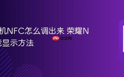 荣耀手机NFC怎么调出来 荣耀NFC功能显示方法