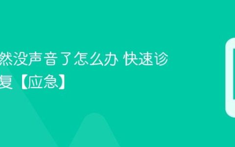 手机突然没声音了怎么办 快速诊断与修复【应急】