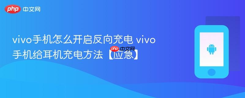 vivo手机怎么开启反向充电 vivo手机给耳机充电方法【应急】