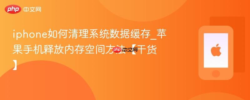 iphone如何清理系统数据缓存_苹果手机释放内存空间方法【干货】