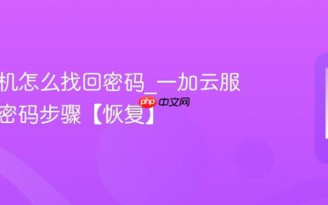 一加手机怎么找回密码?一加云服务找回密码步骤【恢复】