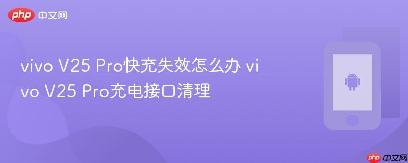 vivo v25 pro快充失效怎么办 vivo v25 pro充电接口清理