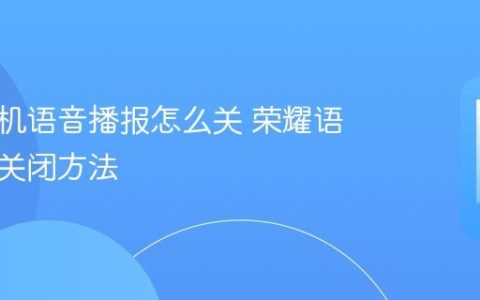 荣耀手机语音播报怎么关 荣耀语音播报关闭方法
