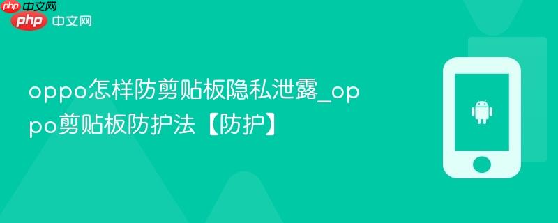 oppo怎样防剪贴板隐私泄露_oppo剪贴板防护法【防护】
