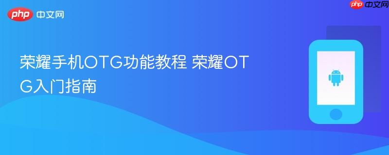 荣耀手机otg功能教程 荣耀otg入门指南