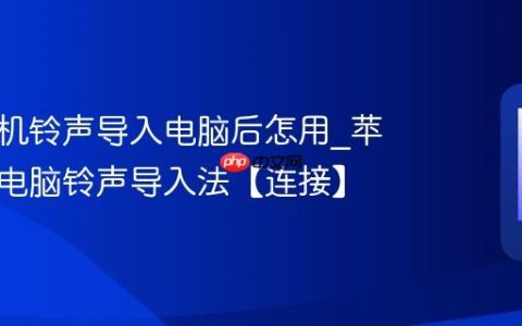 苹果手机铃声导入电脑后怎用?苹果手机电脑铃声导入法【连接】