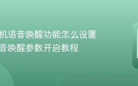 荣耀手机语音唤醒功能怎么设置 荣耀语音唤醒参数开启教程