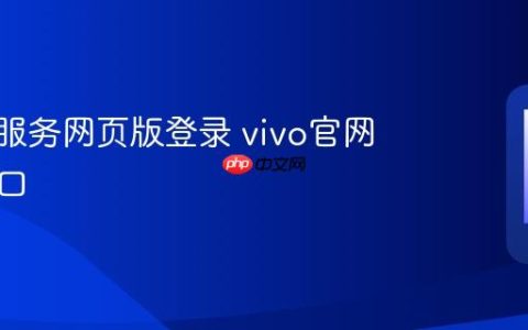 vivo云服务网页版登录 vivo官网在线入口