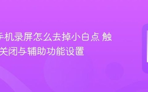 oppo手机录屏怎么去掉小白点 触控显示关闭与辅助功能设置