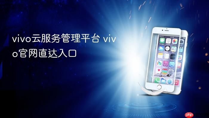 vivo云服务管理平台 vivo官网直达入口