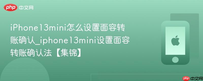 iphone13mini怎么设置面容转账确认_iphone13mini设置面容转账确认法【集锦】