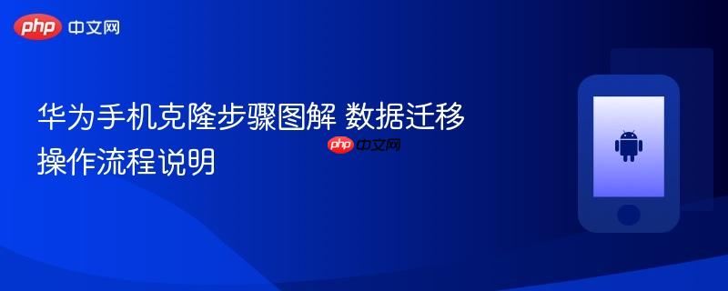 华为手机克隆步骤图解 数据迁移操作流程说明