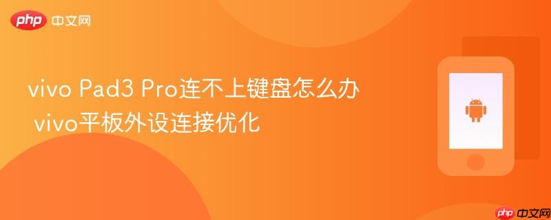 vivo pad3 pro连不上键盘怎么办 vivo平板外设连接优化