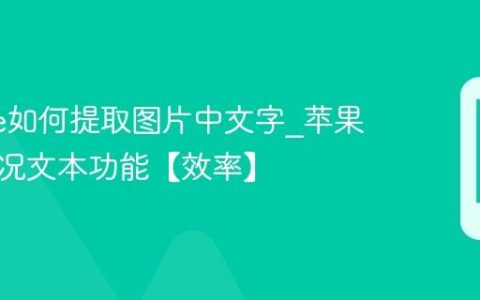 iphone如何提取图片中文字?苹果手机实况文本功能【效率】