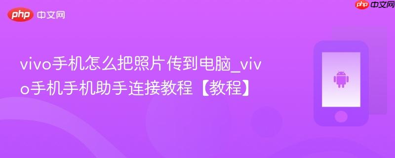 vivo手机怎么把照片传到电脑_vivo手机手机助手连接教程【教程】