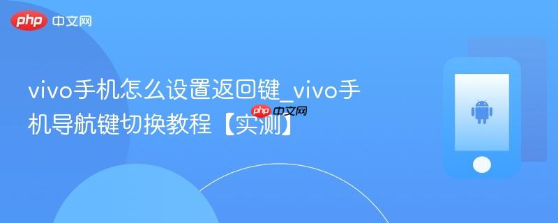vivo手机怎么设置返回键_vivo手机导航键切换教程【实测】