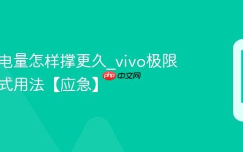 vivo低电量怎样撑更久?vivo极限续航模式用法【应急】