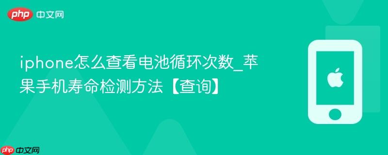 iphone怎么查看电池循环次数_苹果手机寿命检测方法【查询】