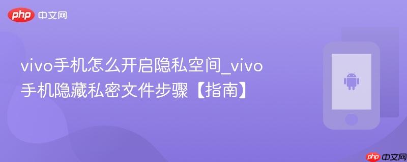 vivo手机怎么开启隐私空间_vivo手机隐藏私密文件步骤【指南】