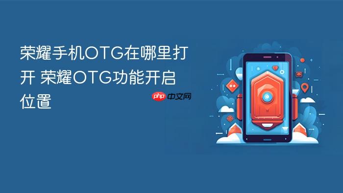 荣耀手机otg在哪里打开 荣耀otg功能开启位置