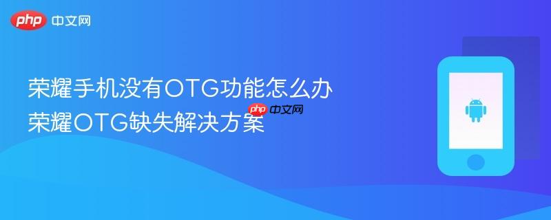 荣耀手机没有otg功能怎么办 荣耀otg缺失解决方案