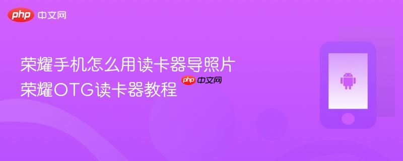 荣耀手机怎么用读卡器导照片 荣耀otg读卡器教程
