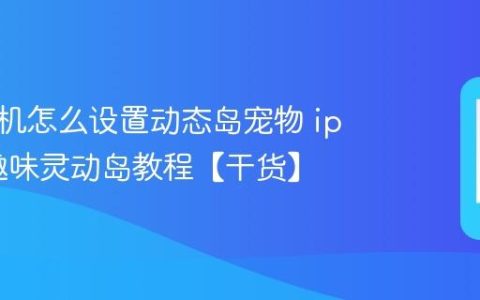 苹果手机怎么设置动态岛宠物 iphone趣味灵动岛教程【干货】