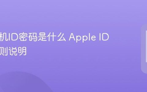 苹果手机ID密码是什么 Apple ID密码规则说明