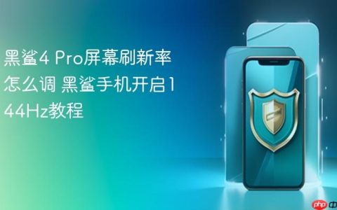 黑鲨4 Pro屏幕刷新率怎么调 黑鲨手机开启144Hz教程