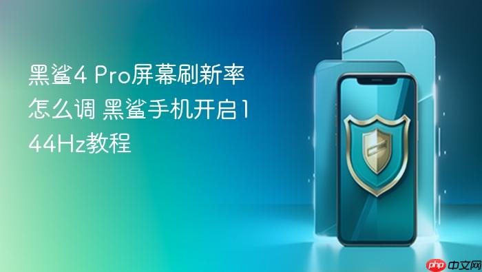 黑鲨4 pro屏幕刷新率怎么调 黑鲨手机开启144hz教程