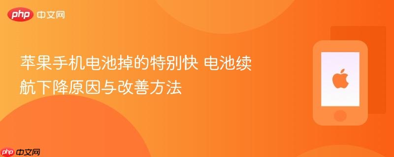 苹果手机电池掉的特别快 电池续航下降原因与改善方法