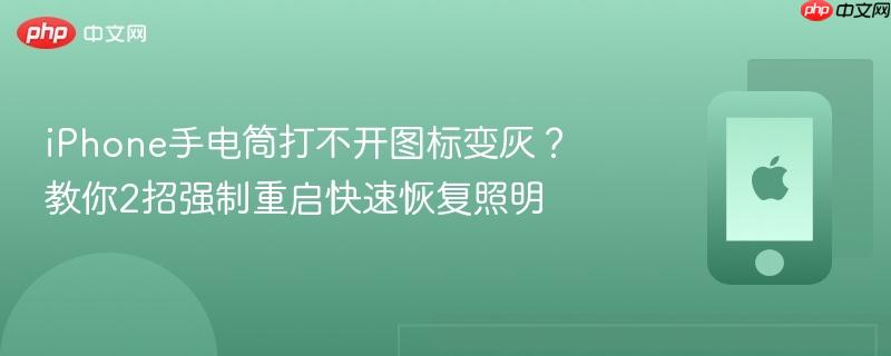 iphone手电筒打不开图标变灰？教你2招强制重启快速恢复照明