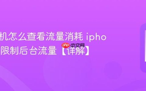 苹果手机怎么查看流量消耗 iphone如何限制后台流量【详解】