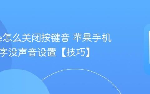 iphone怎么关闭按键音 苹果手机键盘打字没声音设置【技巧】