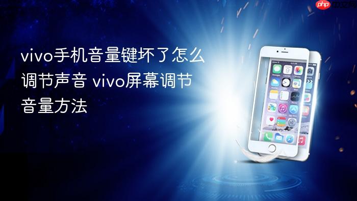 vivo手机音量键坏了怎么调节声音 vivo屏幕调节音量方法