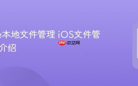 iPhone本地文件管理 iOS文件管理功能介绍