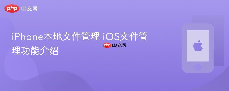iphone本地文件管理 ios文件管理功能介绍