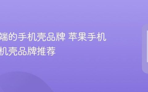 苹果高端的手机壳品牌 苹果手机高端手机壳品牌推荐
